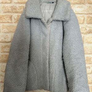 8e HUITIEME ウィッテム ボアジャケット ブルゾン もこもこ グレー
