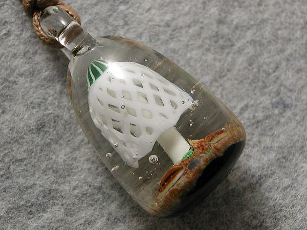 aozora★Perles de verre faites à la main★Kinugasatake★1850, Fait main, Accessoires (pour femmes), collier, pendentif, foulard