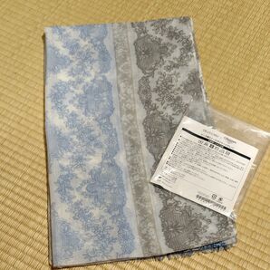 DR.CI:LABO Chikazowa レース柄ストール(ネイビー×グレー)