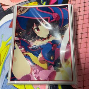 ミッドナイトブルー 遊戯王 このすば BMG めぐみん スリーブ ブラックマジシャンガール
