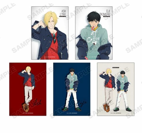 BANANA FISH POP UP SHOP in MAGNET by SHIBUYA109 ブロマイド 全5種 購入特典 バナナフィッシュ