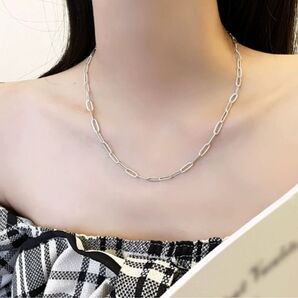 ステンレス ロング スクエア チェーン ネックレス シルバー 調節 Y字 新品