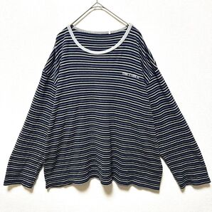 COMME CI COMME CA グンゼ カットソー メンズ L 長袖 ラウンドネック ボーダー