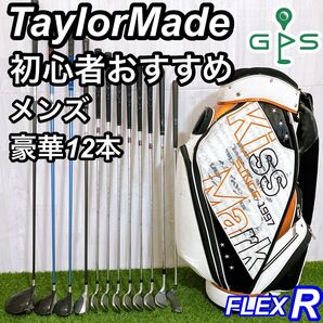 豪華12本 テーラーメイド メンズゴルフセット 初心者 コースデビュー 入門 R