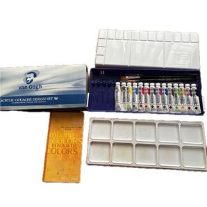 van Gogh ACRYLIC GOUACHE DESIGN SET W 12色 アクリルガッシュ パレット 美術 画材 絵の具