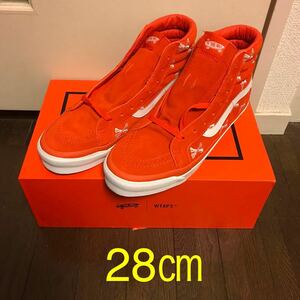 28㎝ wtaps × vans vault og sk8-hi lx bones ダブルタップス バンズ ボルト スケートハイ スケハイ クロスボーン 20aw オレンジ orange