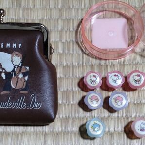 サンリオ プッシュピンセット・The Vaudeville Duo EDDY&EMMYがま口ケース