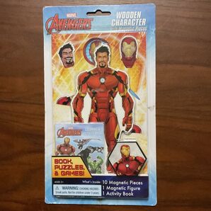 アベンジャーズ アイアンマン 木製キャラクター マグネット アクティビティブック