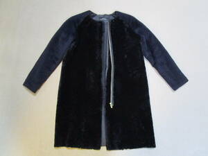  regular price approximately 21 ten thousand jpy! super-beauty goods! prompt decision!URBAN RESEARCH buy!A.D.O.H A day of Happiness Lady's real mouton coat black × navy size S