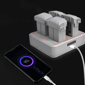 AA664【時短充電】 ドローン バッテリーマネージャー 充電ハブ ケーブル ステーション コンパクト 軽量 高速充電