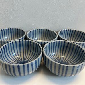 有田焼 白岳窯 中鉢 十草柄 とんすい 5個 波佐見焼 美品