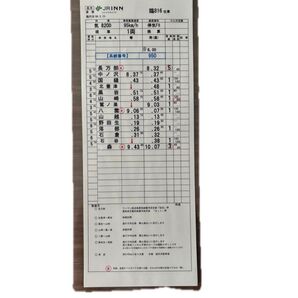 JR北海道 キハ40 運行表 スタフ