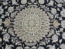 ペルシャ絨毯 カーペット ウール 手織り高級 ペルシャ絨毯の本場 イラン ナイン産 中型サイズ 243cm×152cm【本物保証】_画像4