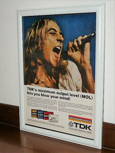 1973年 USA '70s 洋書雑誌広告 額装品 TDK Cassettes カセットテープ / 検索用 Ian Lloyd Stories イアン・ロイド ストーリーズ (A4size）