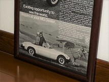 1977年 USA '70s 洋書雑誌広告 額装品 BL British Leyland MG MGB / 検索用 SCCA ガレージ 店舗 BAR 装飾 看板 ( A4size・A4サイズ )_画像3