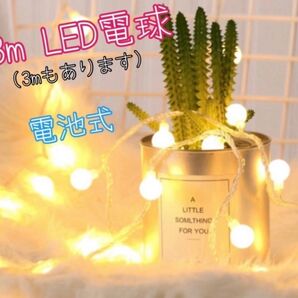 【新品・未使用】3mLED電球 電池 電飾 キャンプ アウトドア クリスマス