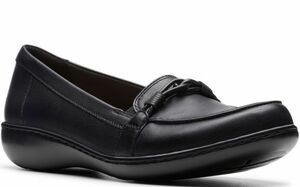  бесплатная доставка Clarks 22.5cm Loafer балет кожа черный чёрный туфли-лодочки Flat Wedge офис формальный спортивные туфли ботинки R105