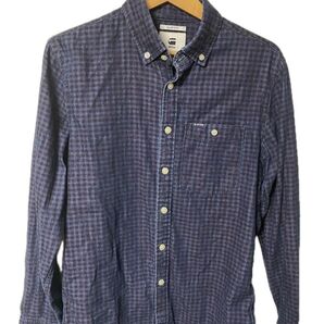 Gstar raw 長袖シャツ ギンガムチェック柄 ボタンダウン