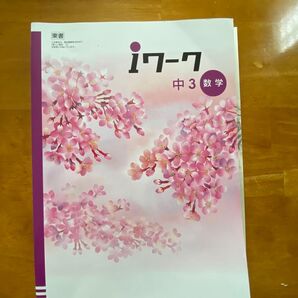 iワーク 中3 数学 東書 桜柄 参考書 問題集