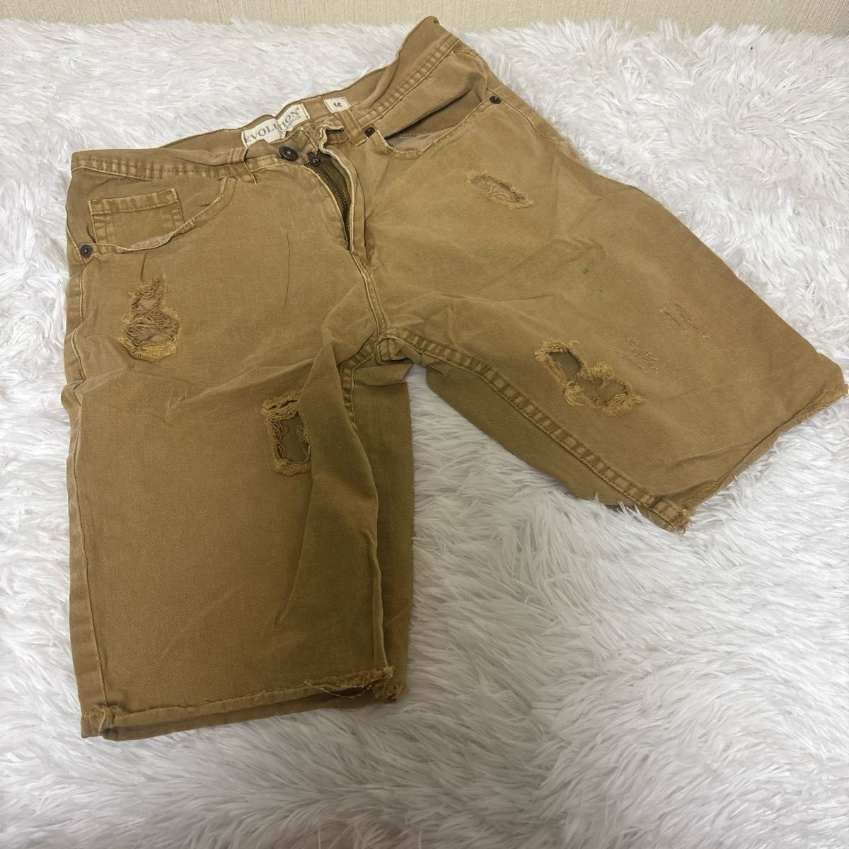 EVOLUTION IN DESIGN ダメージ半ズボン 【16】ベージュ