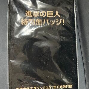 進撃の巨人 特製缶バッジ 別冊少年マガジン2021年2月号付録 未開封