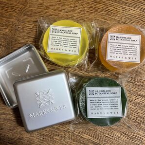 MARKS&WEBマークスアンドウェブ石鹸3個アルミソープケースS