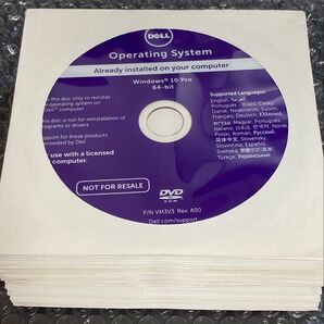 Dell Windows10 Pro 64bit リカバリディスク30枚組