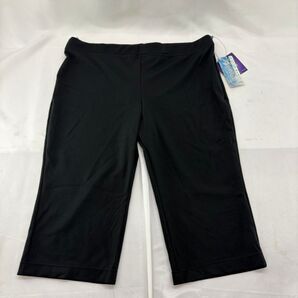 A6 F75【タグ付き未使用】ドライアクセス 半ズボン ウエストゴム ブラック 黒 スラックス ストレッチ ボトムス
