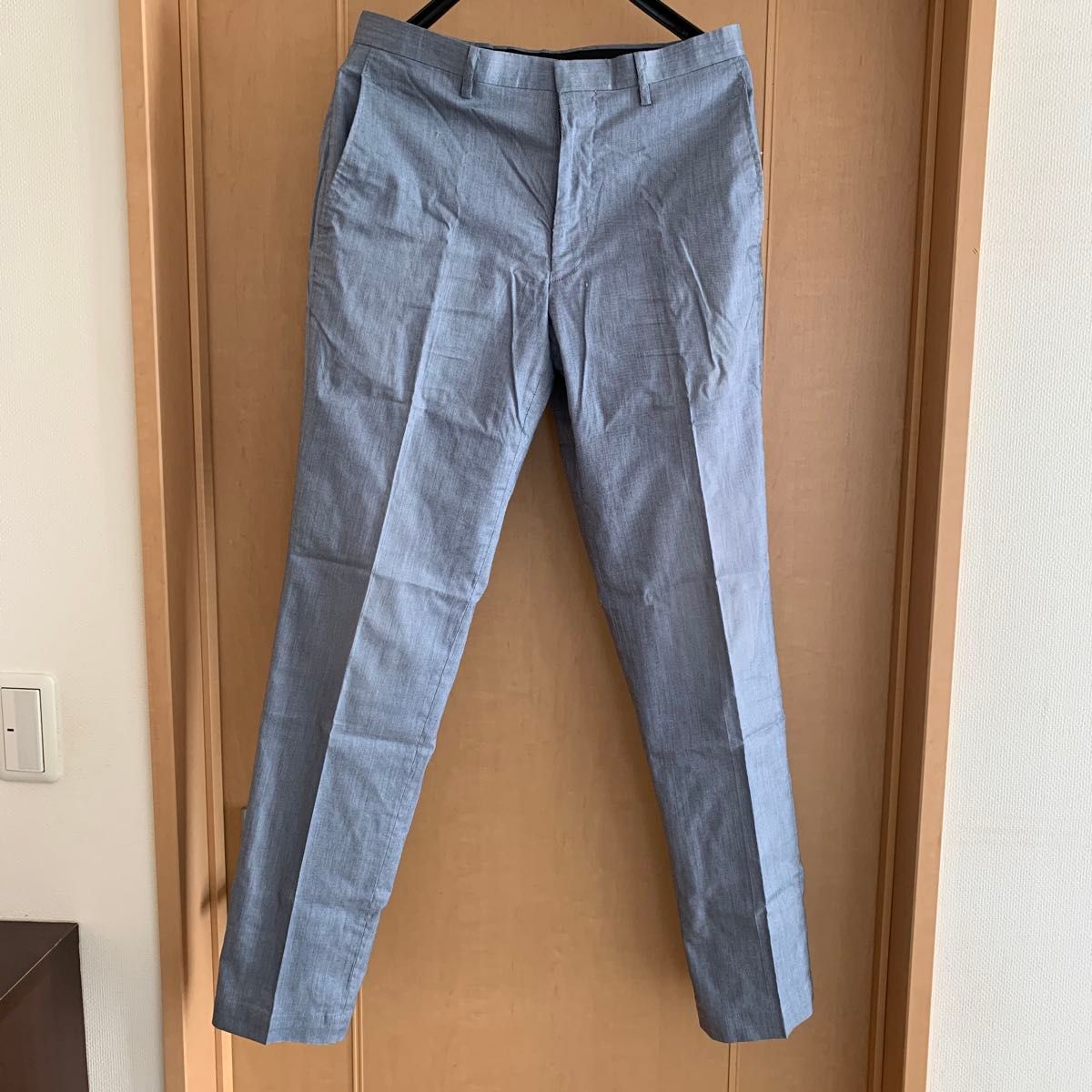 スラックス グレー メンズ カジュアルパンツ ビジネスパンツ　ウェスト76