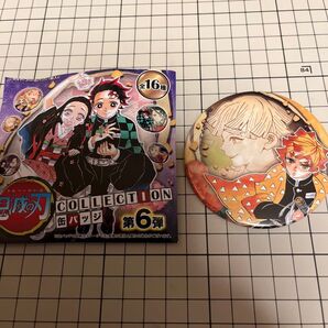 我妻善逸 鬼滅の刃 吾峠呼世晴原画展 コレクション缶バッジ 第6弾