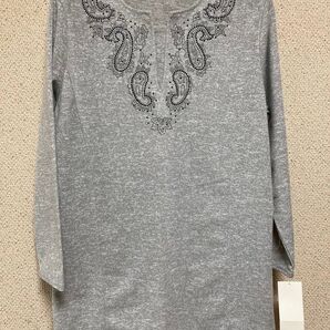 長袖 カットソー グレー