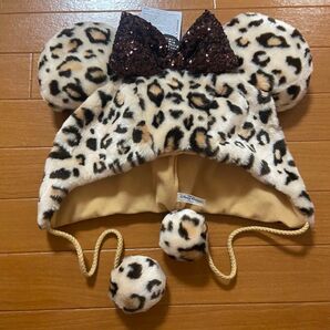 ディズニー ファンキャップ 豹柄 ベージュ