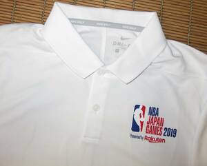 正規品 ナイキ製 NBAジャパンゲームズ 2019 楽天～半袖 ポロシャツ～ラプターズｘロケッツ NBA Japan Games 2019 ジャパンゲームズ 八村塁