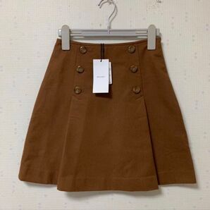 【新品】MOUSSY フロントボタン タックスカート (0) マウジー