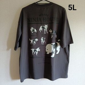 【新品】5Lサイズ ナルト 忍犬 Tシャツ はたけカカシ 刺繍