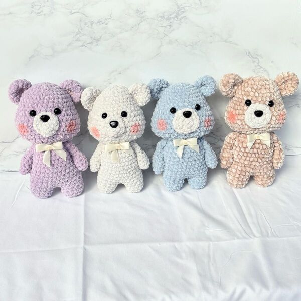 あみぐるみ くまさん キーホルダー ハンドメイド