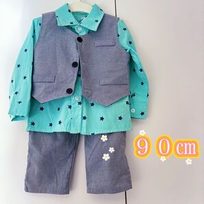 ミントグリーン90㎝フォーマルスーツ