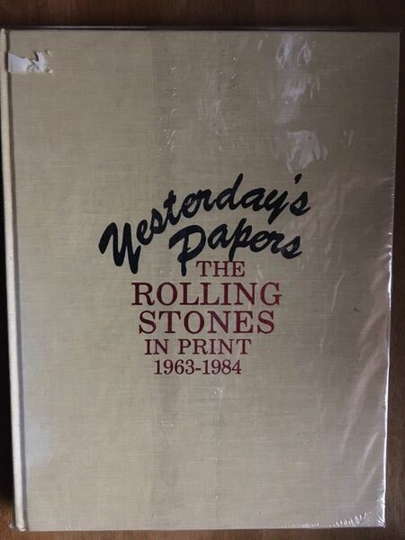 THE ROLLING STONES IN PRINT 1963-1984. Yesterday's Papers. ローリングストーンズ 洋書 未開封 送料込み