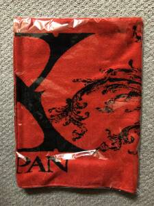 貴重☆ＸJAPＡN☆YOSHIKI☆HIDE☆XJAPANスポーツタオル☆レッド☆新品未開封