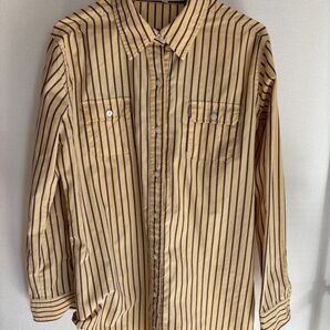 【色味6枚目参照】00s archive cornolu ストライプシャツ F ストライプ 長袖シャツ コットン