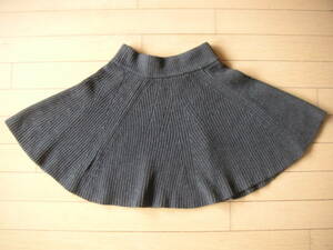 * prompt decision *USED[ Gap GAP] knitted miniskirt round shape flair * charcoal gray *XS size * cotton 100%*