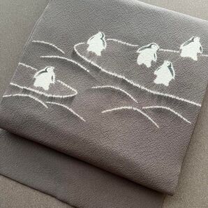 名古屋帯 ペンギン 絞り 美品