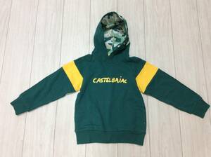  Castelbajac with a hood Parker long sleeve sweatshirt green 120cm 26270-103 Junior baby fashion brand free shipping 