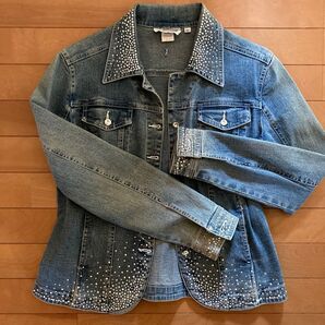 ラインストーンブルゾン