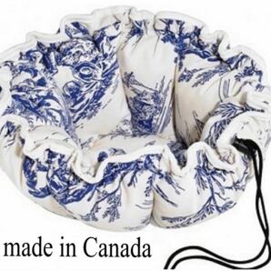 カナダ製　高品質　バウザー　ペット　犬　猫　ベッド 犬用　猫用　冬　ブルー