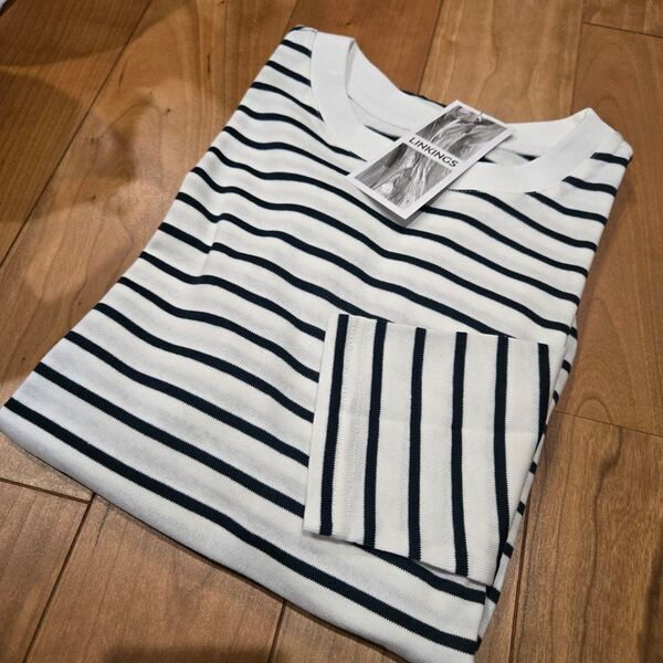 AA254s ロンティ s 深緑 ボーダー 長袖 カットソー