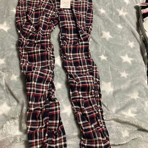 チェックパンツ