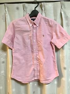 美品【RALPH LAUREN SPORT】女の子 半袖シャツ/１１★SLIM FIT★ラルフローレン★ピンク★USED