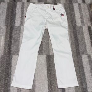 number ナンバー ゴルフパンツ M レディースゴルフウェア 白 ストレッチ速乾