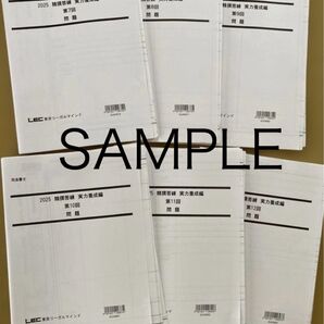 LEC 精選答練 実力養成編 択一式 記述式 全科目 全回分 2025 令和7年 Wセミナー 映像式資料